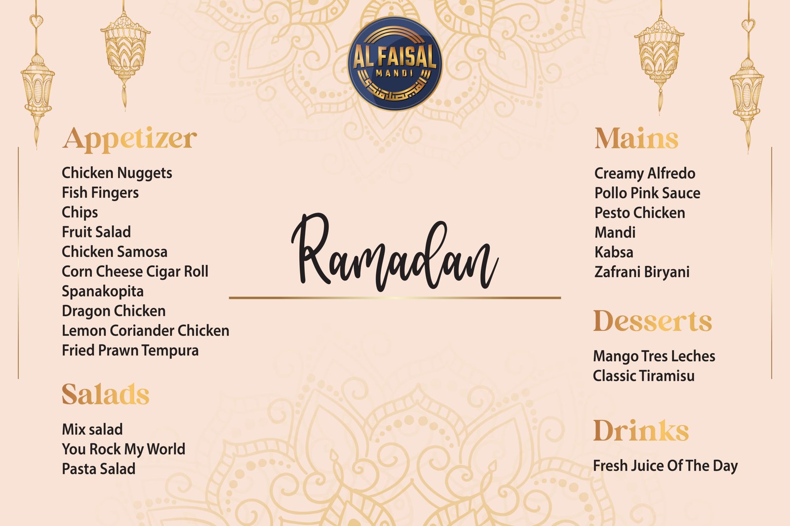 Ramadan Iftar Menu